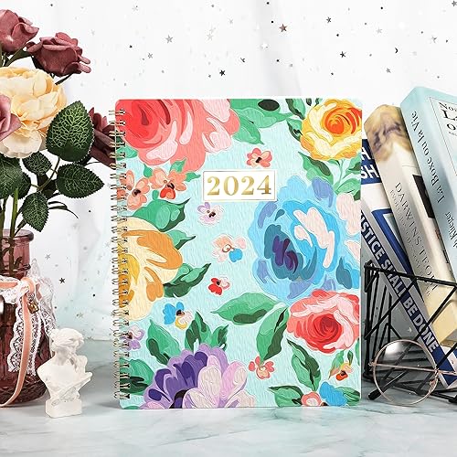 Miniatura 2 de 2024 Planner - Weekly & Monthly Planner 2024, Jan 2024 - Dec 2024, 8'' x 10'', 2024 Planner Spiral Bound, Printed Monthly Tabs, Premium Paper