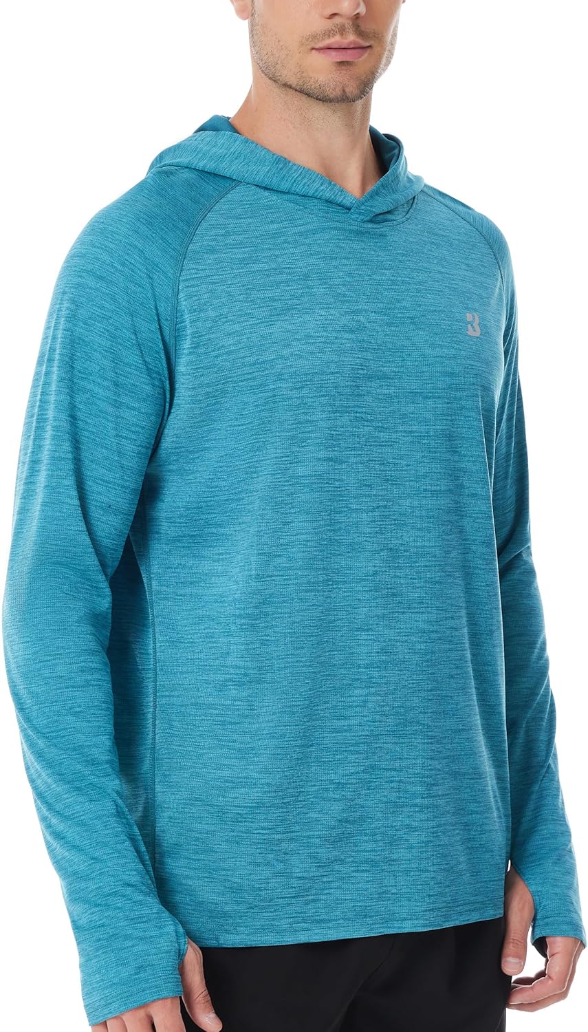 Roadbox UPF 50+ Fishing Shirts for Men, Long Sleeve UV Sun Protection Lightweight Rash Guard Hoodie for Hiking Workout - Image 2