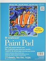 Strathmore 100 Series Youth Paint Pad 9x12" 20 Sheets - Moisture-Resistant Textured Paper for Watercolor, Markers & Poster Paints