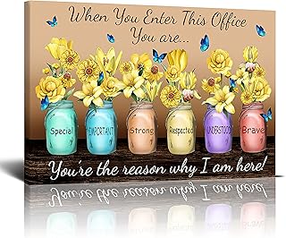 Inspirational Canvas Wall Art For Office Motivational Canvas Decor When You Enter This Office Print Paintings Teamwork Pictures Modern Office Artwork Decor For Office Framed Ready To Hang 12x16 Inch