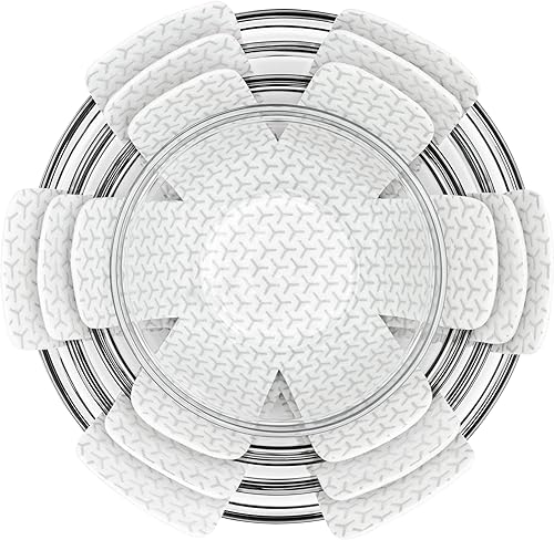 Miniatura 8 de Juego de 6 protectores para sartenes y ollas, color gris, 16 pulgadas de diámetro. Perfecto para sartenes antiadherentes para evitar arañazos