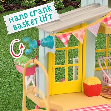 Honey Bee Acres Interactive 2 Story Tree House Playset with Exclusive Squirrel Poseable Figure Includes 21 Pieces