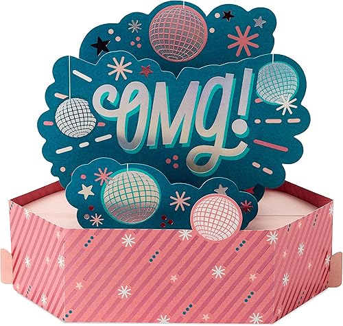 Miniatura 2 de Hallmark Paper Wonder - Tarjeta de felicitación desplegable para graduación (bolas de discoteca)
