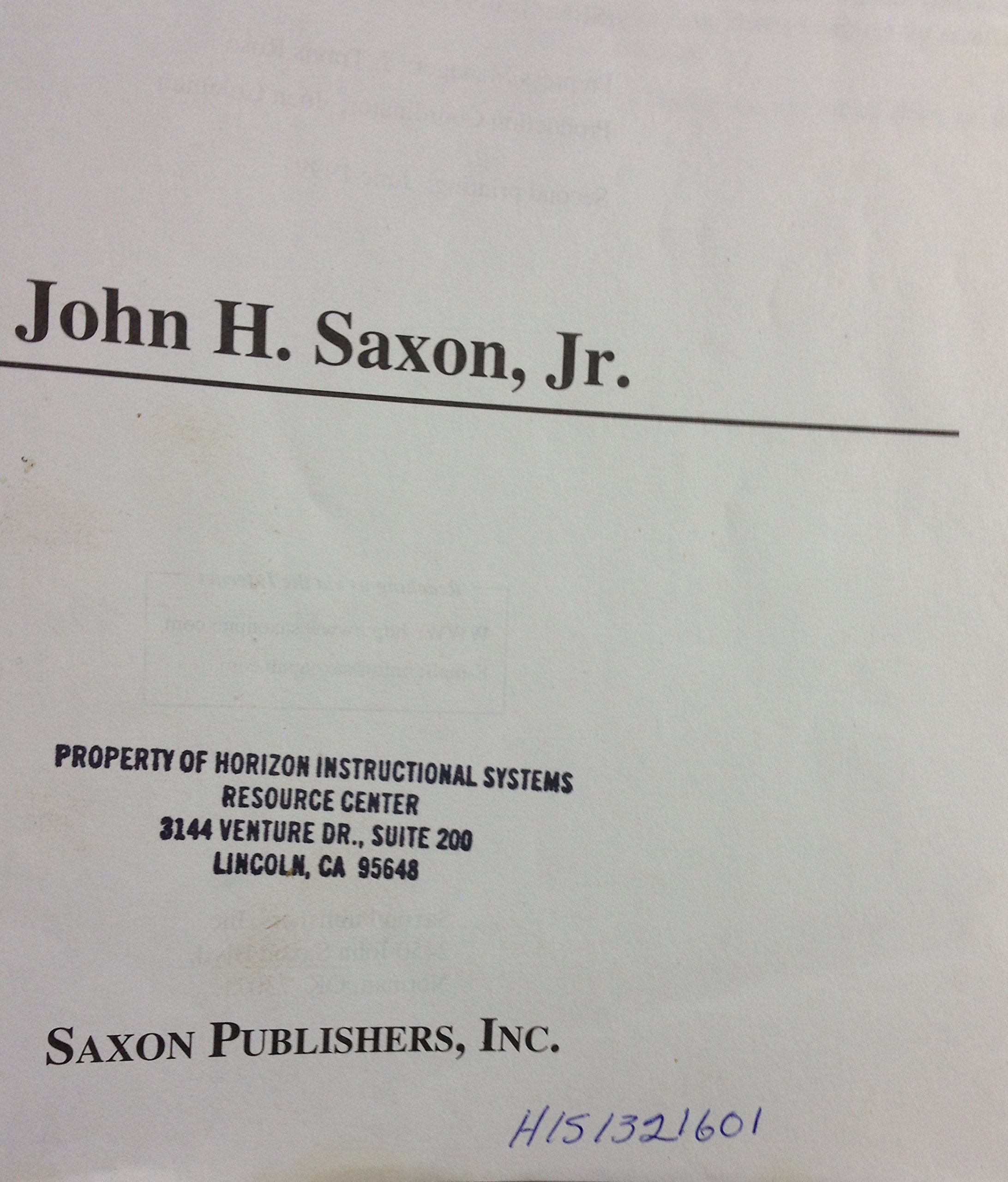 Algebra 1: An Incremental Development (Saxon Algebra) - Image 2