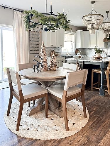 Miniatura 5 de Nathan James - Linus - Moderna silla tapizada - Gris claromarrón oscuro, juego de 2