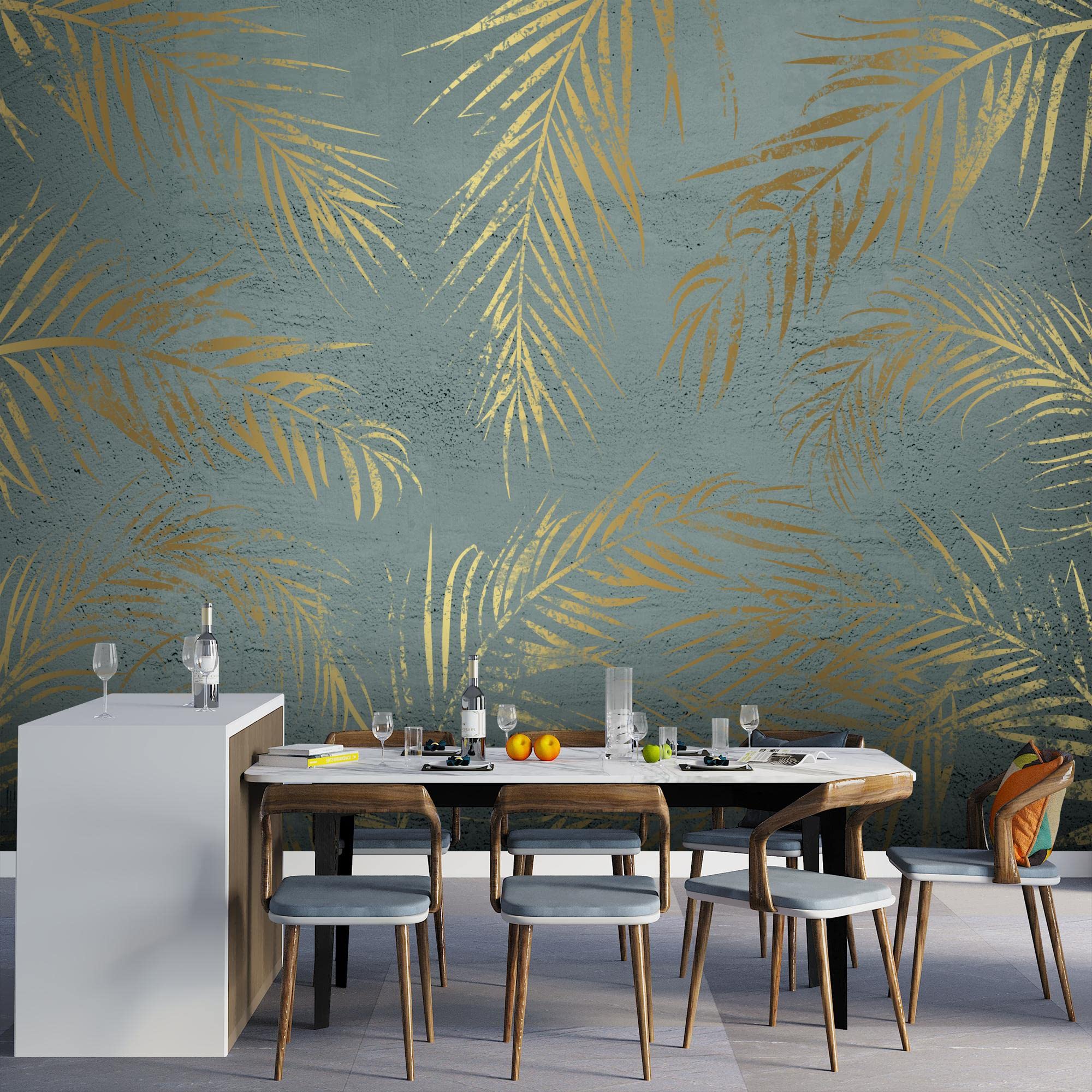 Runa Art Photo Wallpaper Leaves Modern Non-Woven Living Room Bedroom Wall Decoration - Made in Germany - Green 9586010a - Image 4