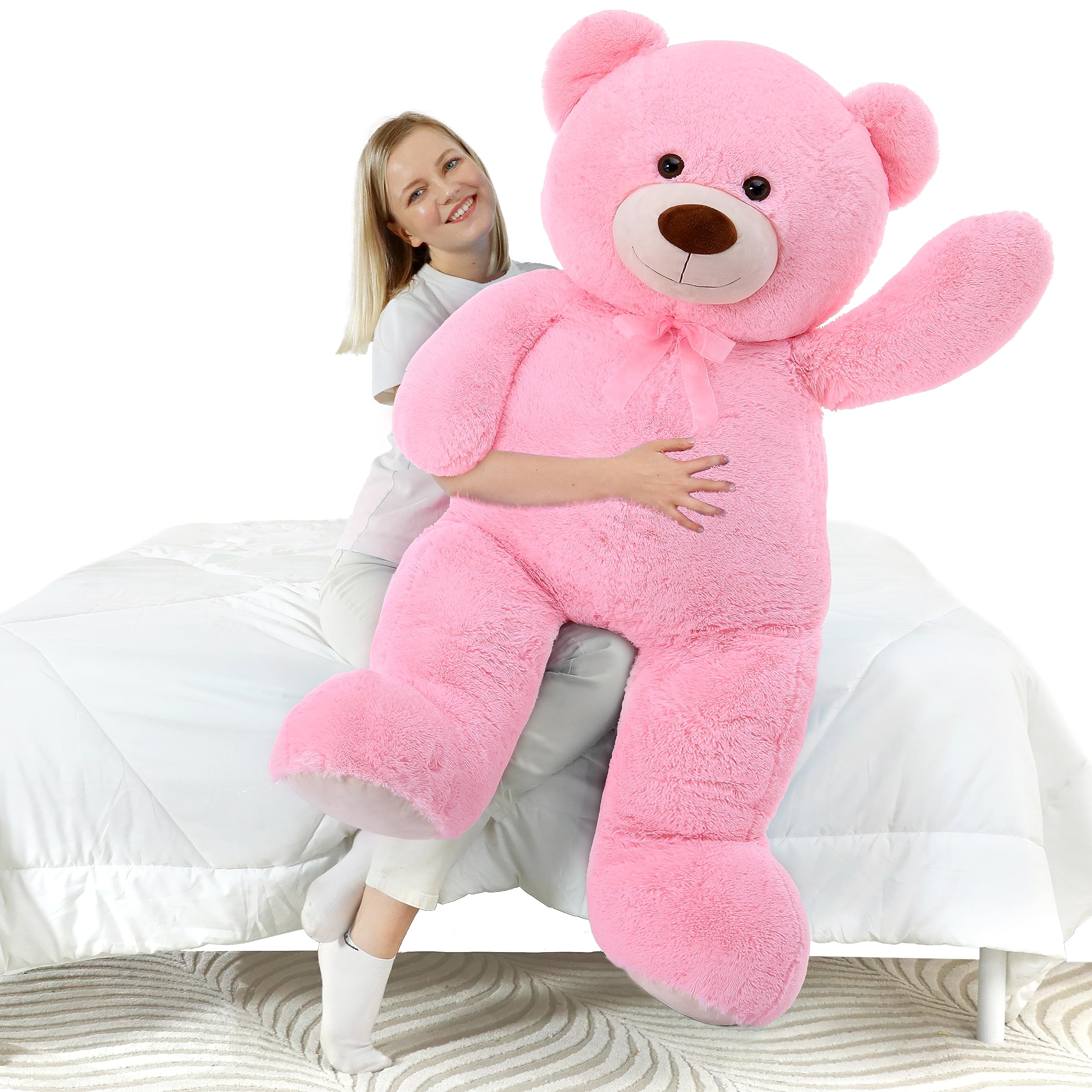 Buy MorisMos Giant Teddy Bear Stuffed Animal 4 Feet, 51in Big Pink