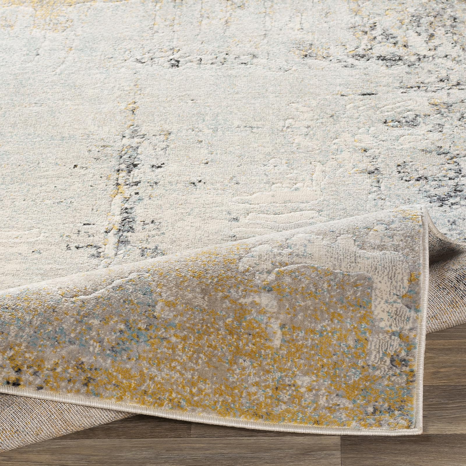 Livabliss Bellatrix Lublin Tapis 160x220 cm – Beige, Jaune, Poil Ras, Salon