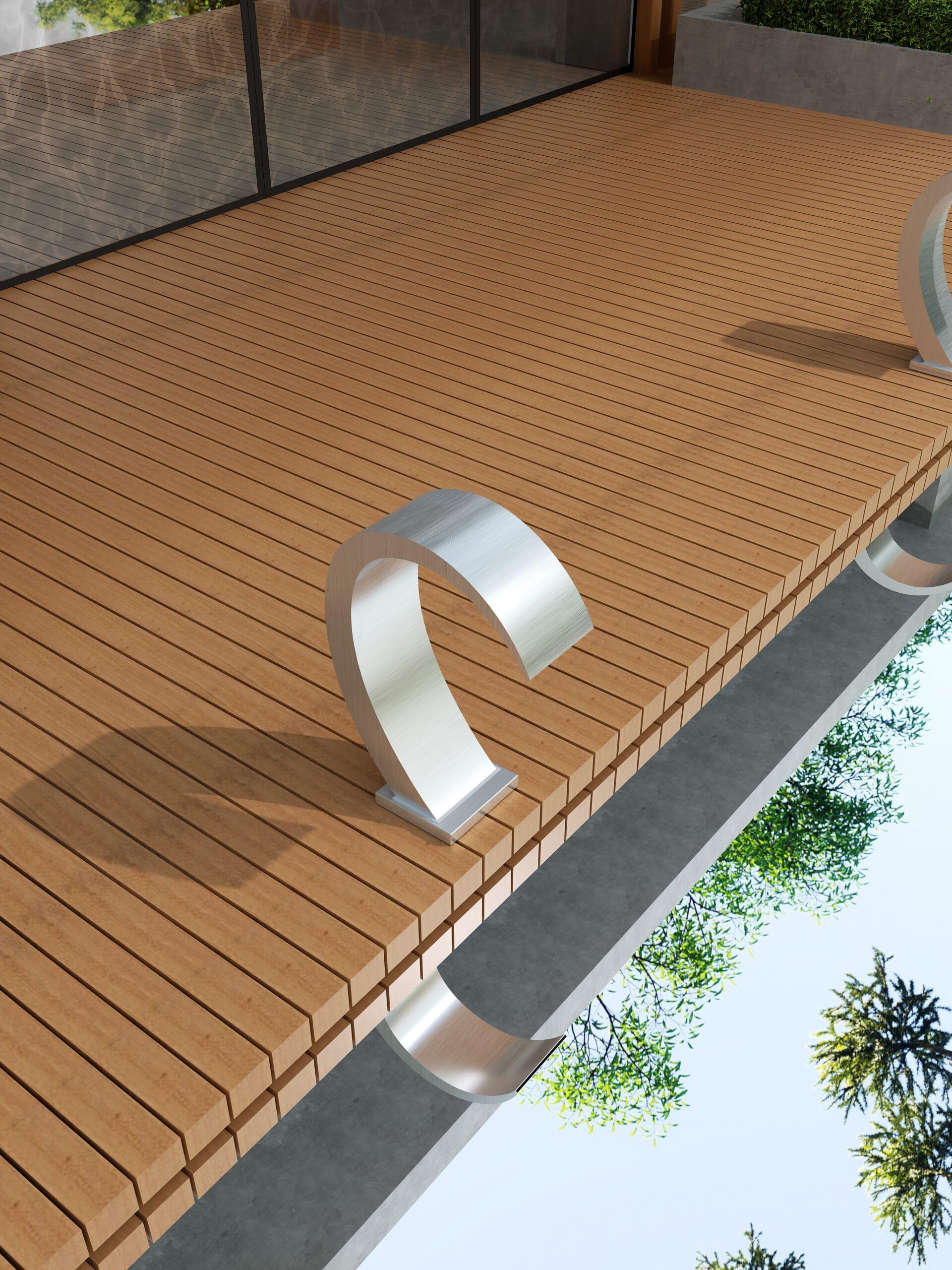 IMEX Cascada de Piscina - IGUAZÚ Cascada de Agua 20CM en Acero S.316, Diseño Elegante y Resistente, GARANTÍA DE 10 AÑOS! (Acero)