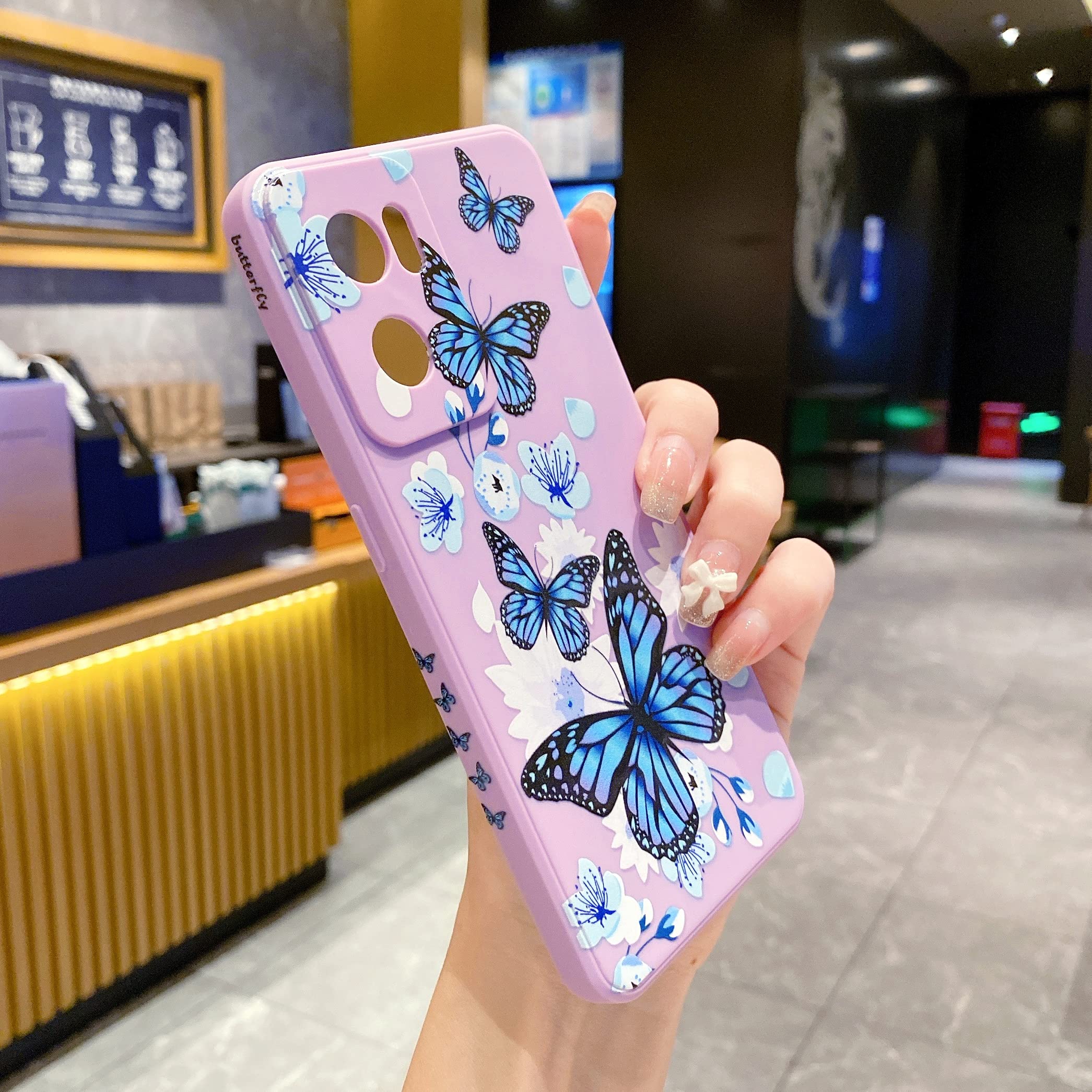 A.S. PLATINUMNew Luxury Soft TPU Butterfly Printed Back case Cover Compatible with Oneplus Nord CE 2 - (Multicolor | Pattern 1)
