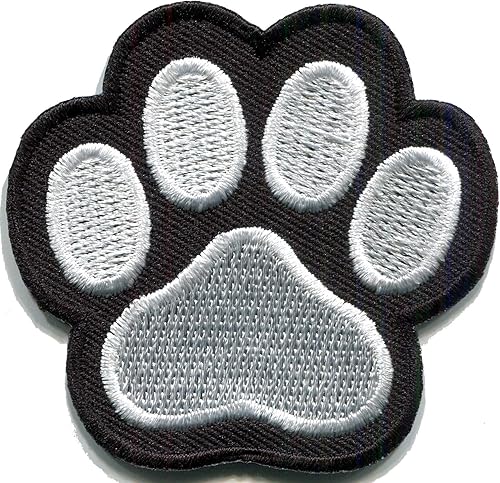 Estampado De Pata De Gato Animal Wildlife Negro Blanco DIY Bordado Apliques Hierro Parche S-1616