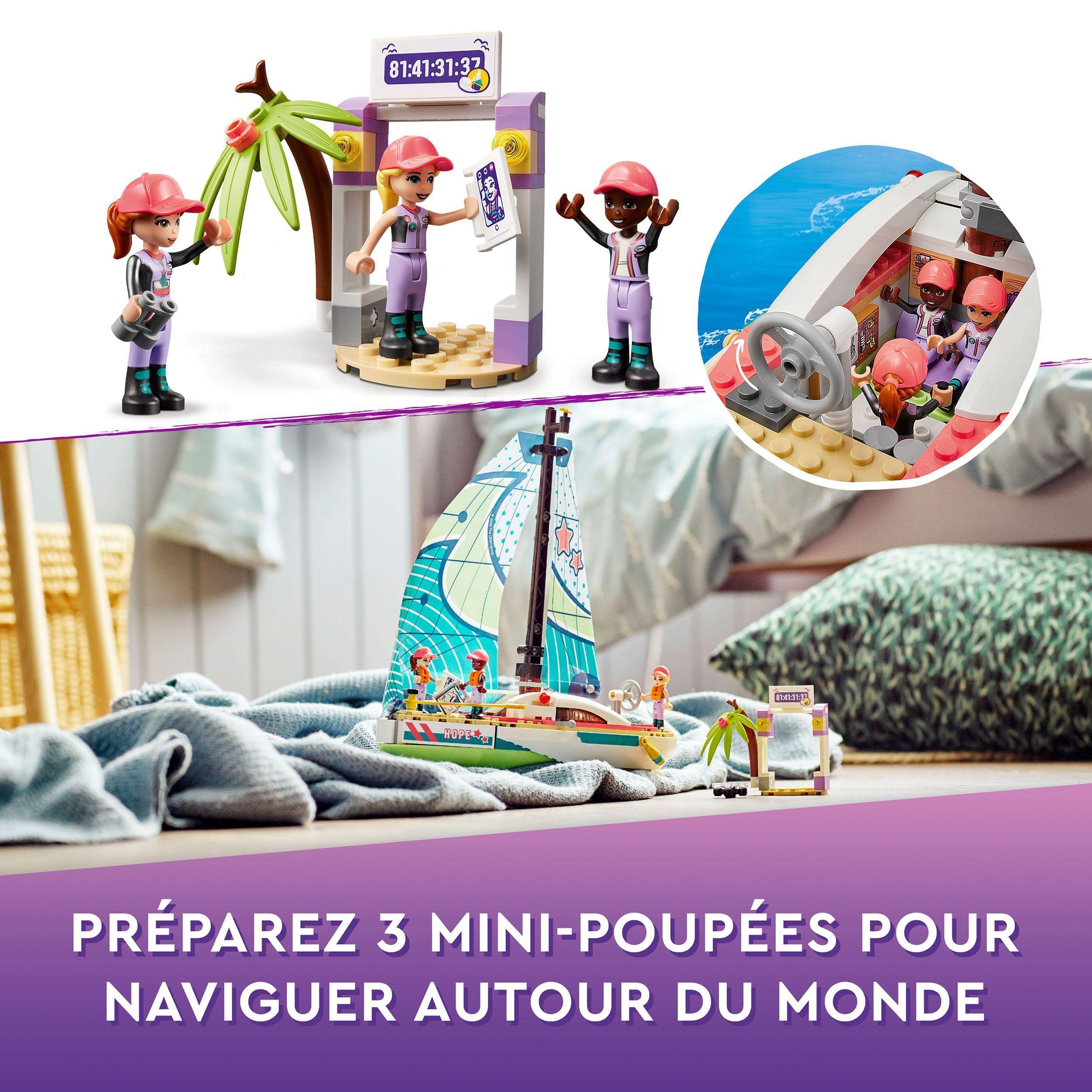 LEGO 41716 Friends L’Aventure en Mer de Stéphanie: Exploration Marine avec Bateau, Mini-poupées, Jeu de Construction, Aventure, Cadeau Stimulant pour Enfants Dès 7 Ans