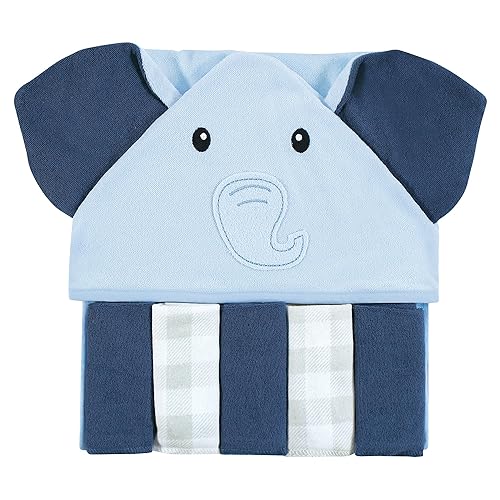 Miniatura 7 de Hudson Baby Toalla unisex con capucha para bebé y cinco toallas pequeñas, unicornio rosa, talla única