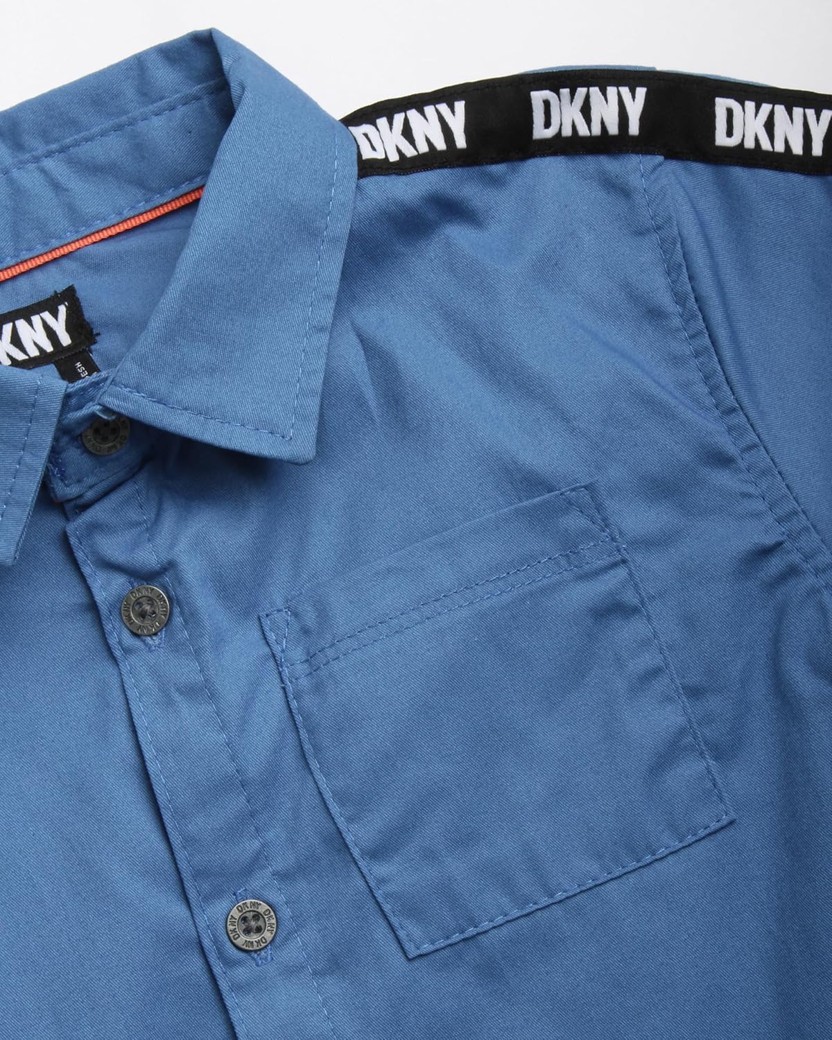 DKNY Toddler Boys Pants Set - 3 Piece Boys Button Down Shirt, Crew Neck Short Sleeve T Shirt, and Denim Jeans - Image 3