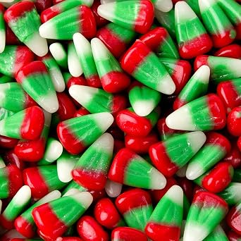 Christmas Mellowcreme Candy Corn, Red Green White, Assorted Bulk Bag, 1 lb