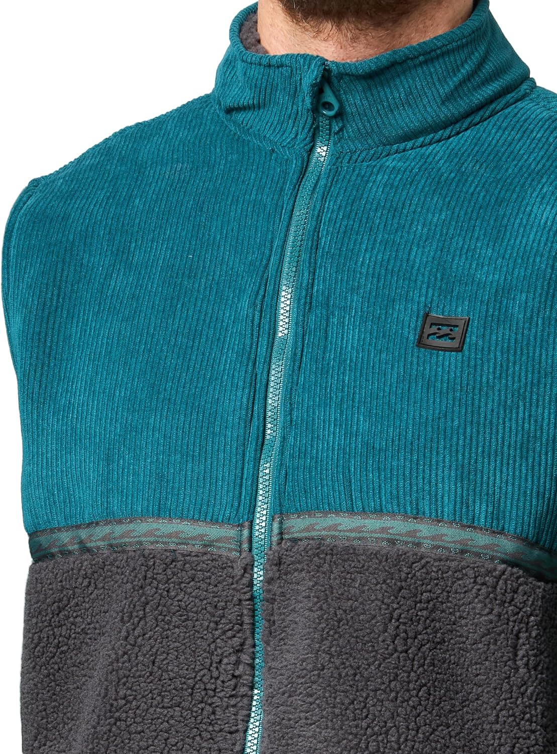 Billabong Men's Full Zip Mock Neck Sherpa Jacket