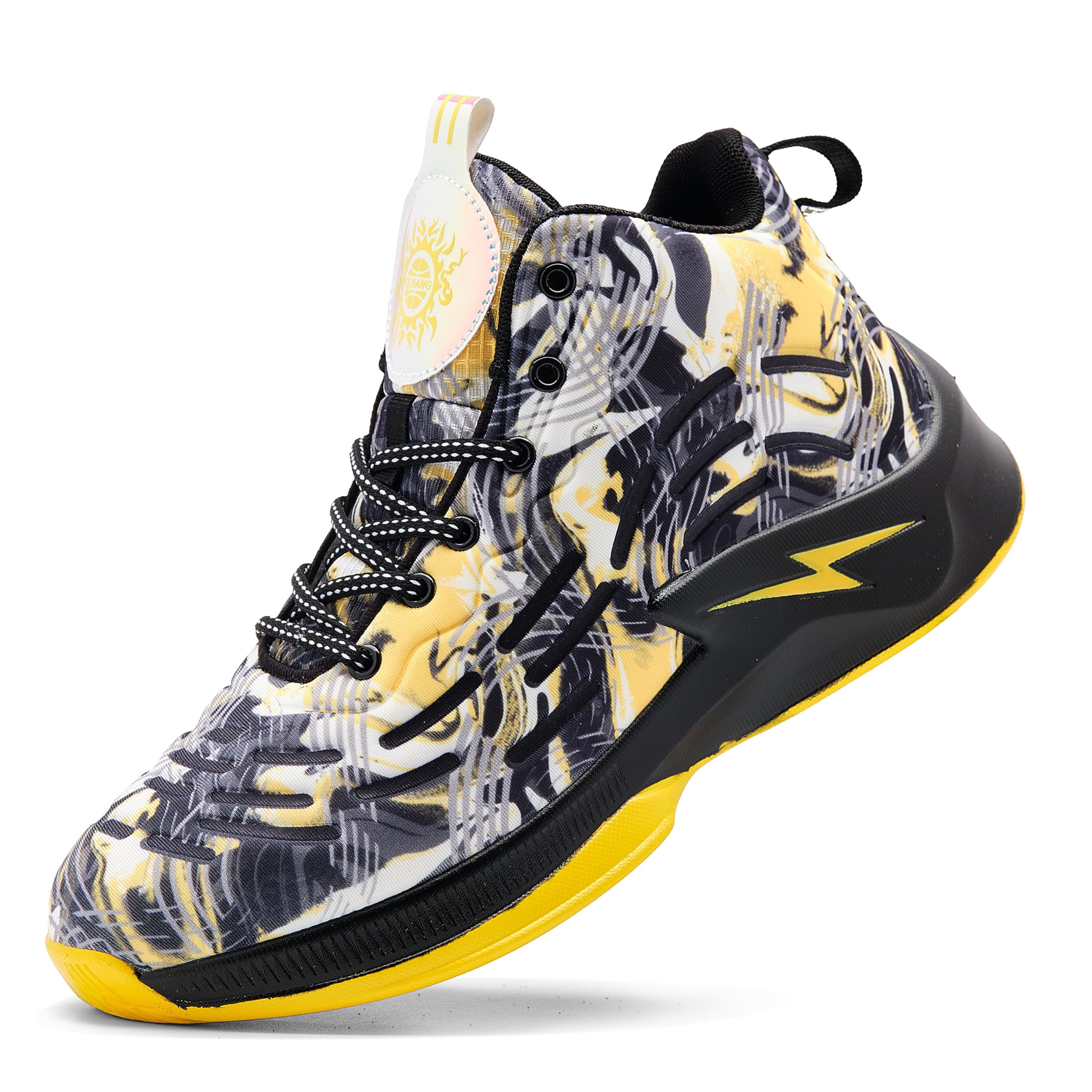 kniaiwxMen's High Top Basketball Shoes Lightweight Breathable Non Slip Gym  Sneakers Suitable Training Sports