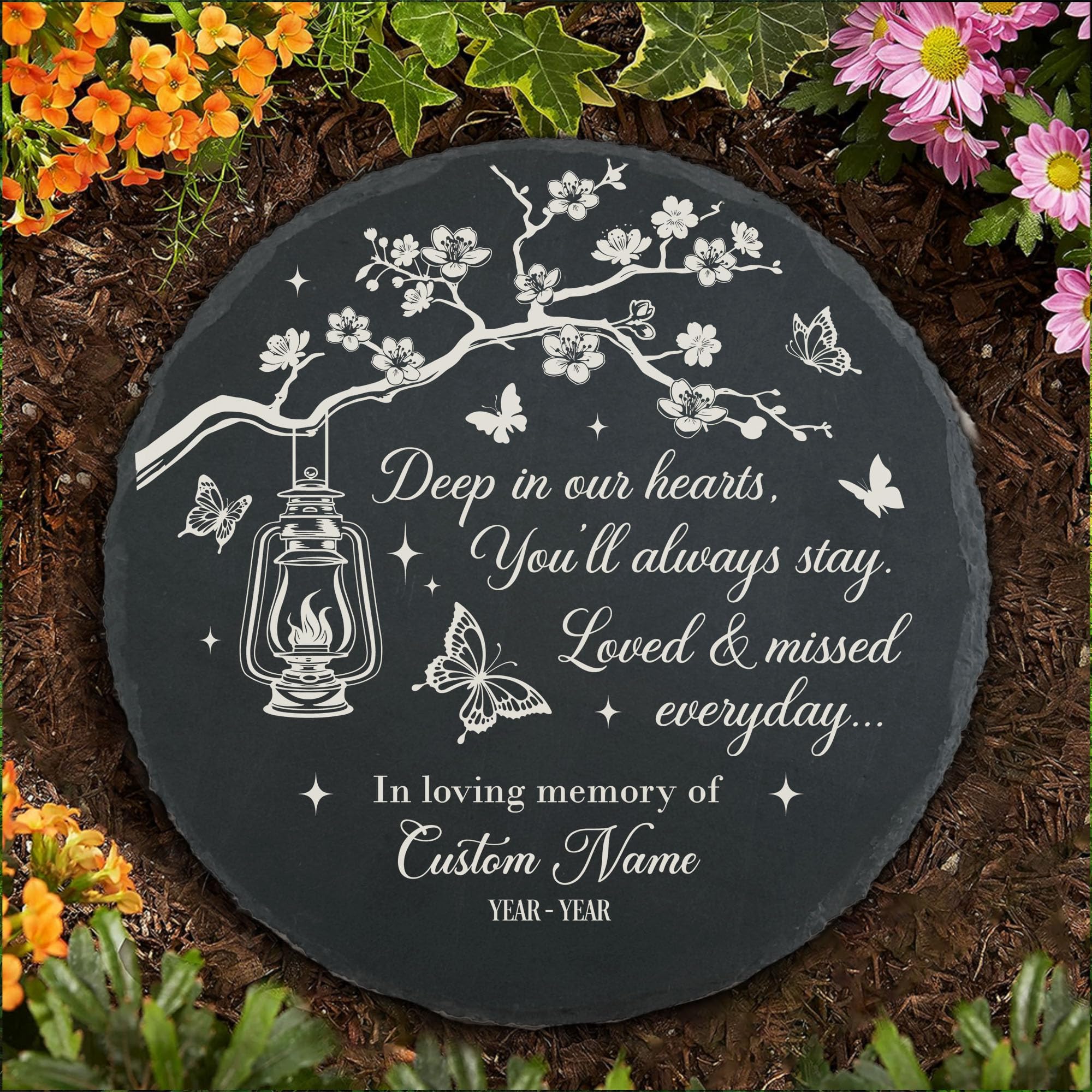 Engraved Memory Garden Stepping Stones Memorial Garden Stone Generic