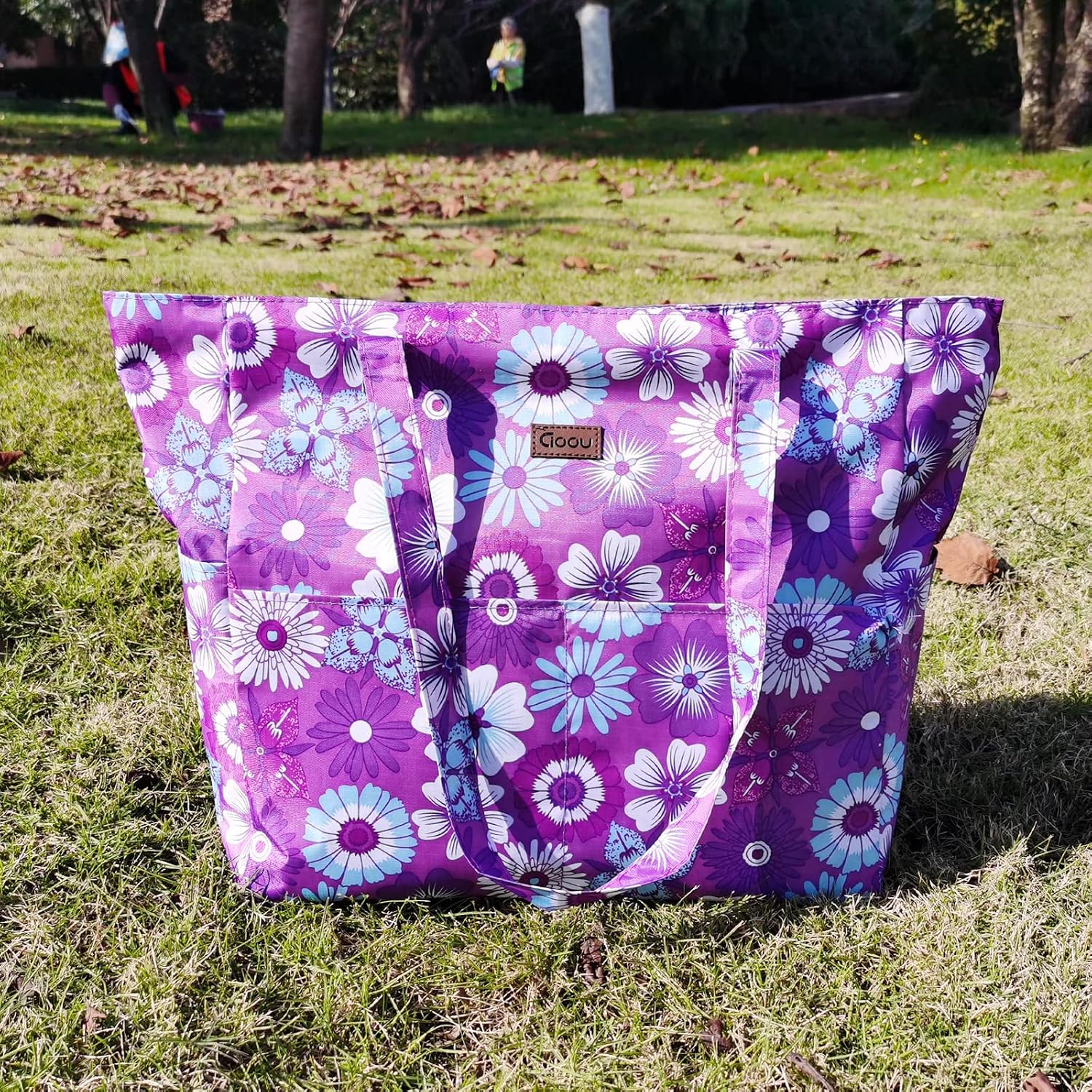 We We Large Canvas Straw Beach bag Pool Bag Waterproof Beach Tote Bags for Women Travel Shoulder Handbag