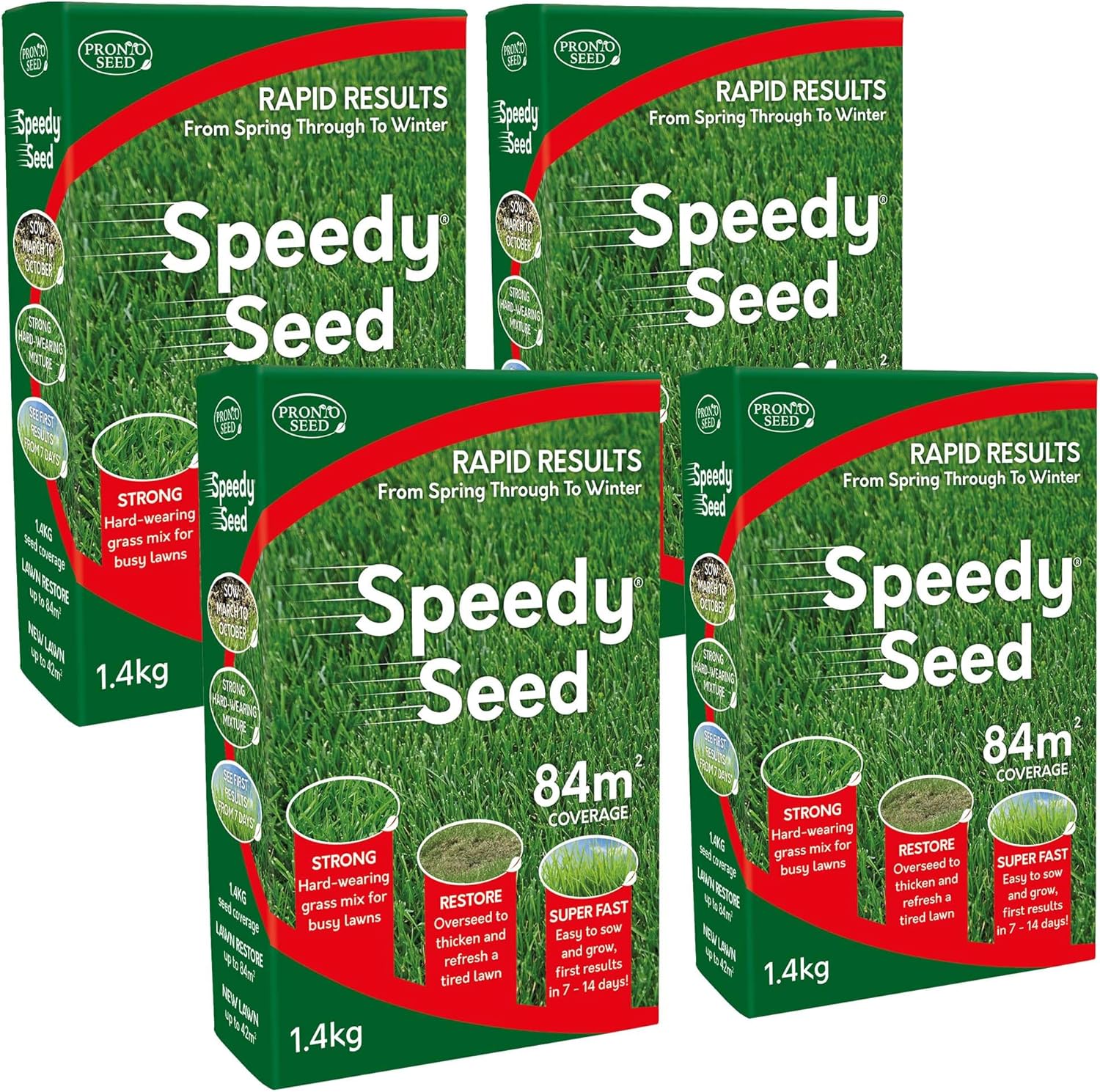 Pronto Seed Premium Fast Growing Grass Seed 1.4kg – Hard Wearing Lawn Seeds for Overseeding & New Turfs – Covers 84m, Hard Wearing, DEFRA Approved & Tailored for UK Climate (1.4kg) — image 9