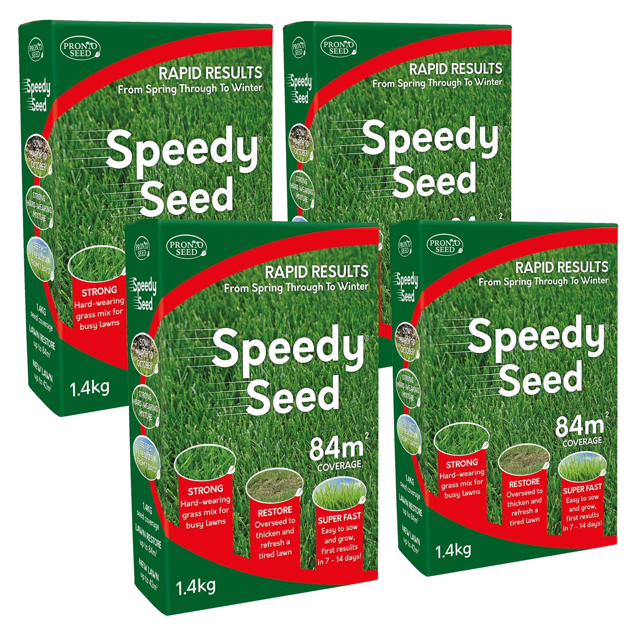 Pronto Seed Premium Grass Seed 5.6 kg - Fast Growing, Hard-Wearing - Covers 336m² for Lawns & Overseeding - DEFRA Approved & Tailored for UK Climate (5.6kg)