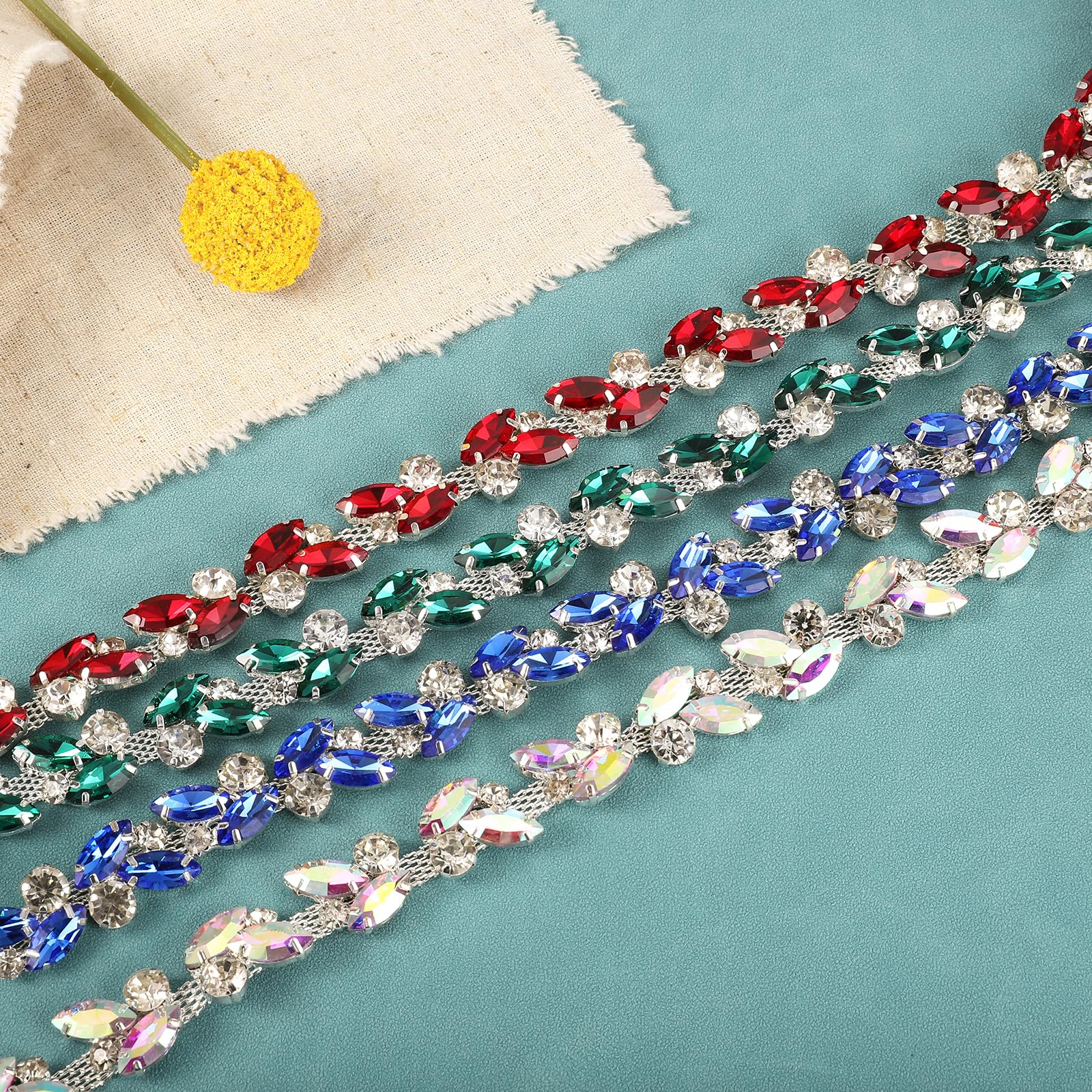 Sourcing Map 30g Perle E Strass Misti Resina – Verde/grigio, 3-10 Mm, Retro Piatto, Per Decorazioni - 4