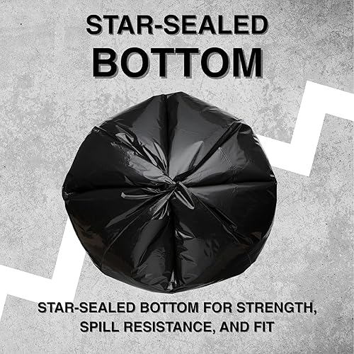 Miniatura 4 de Bolsa de basura de 45 galones, 40 x 46 pulgadas, 1.2 mil, color negro, 100 unidades, 40 galones, 41 galones, 42 galones, 43 galones, 44 galones,