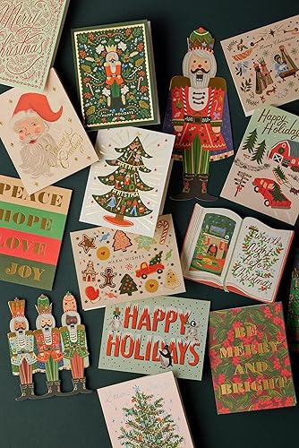 Miniatura 7 de RIFLE PAPER CO. Juego de bolígrafos de gel de muérdago y tarjetas de muérdago, juego de 8 tarjetas de 4.25 pulgadas de largo x 5.5 pulgadas de ancho
