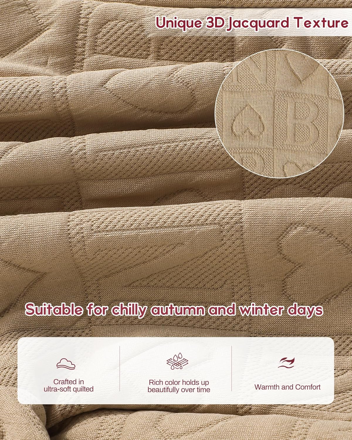 Jecson Toddler Baby Girl Clothes: Soft Warm Outfits Set Quilted Heart Sweatshirt & Pants Cute Fall Winter Home Out 2Pcs 3M-4T - Image 5