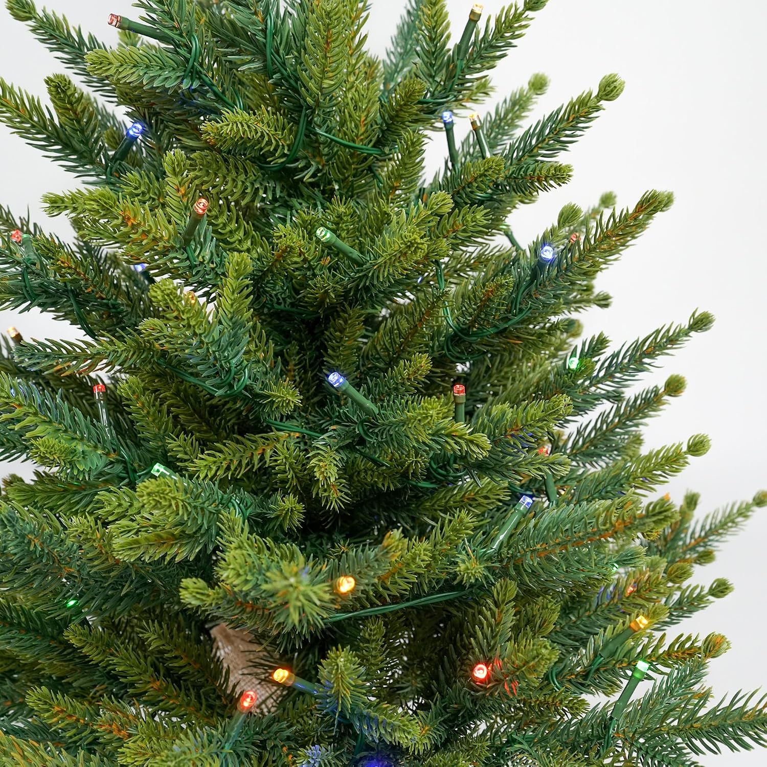 HomeKaren Prelighted Mini Christmas Tree 2 Ft with 70 LED Warm & Multi-Color Light, Artificial Small Xmas Tree 24 inch Tabletop Tree Christmas Decoration for Bedroom Fireplace Mantel