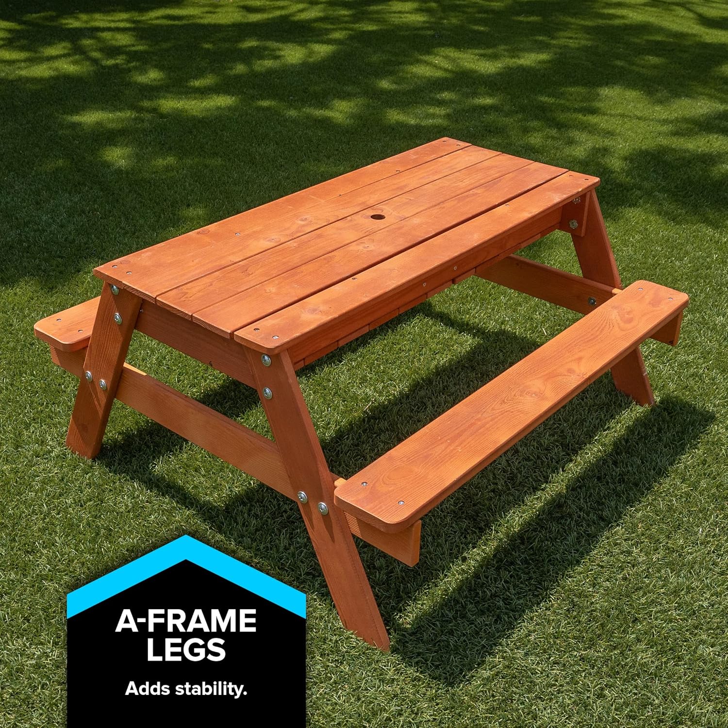 Sportspower wp-582u Kids Picnic Table with Play Features, Brown