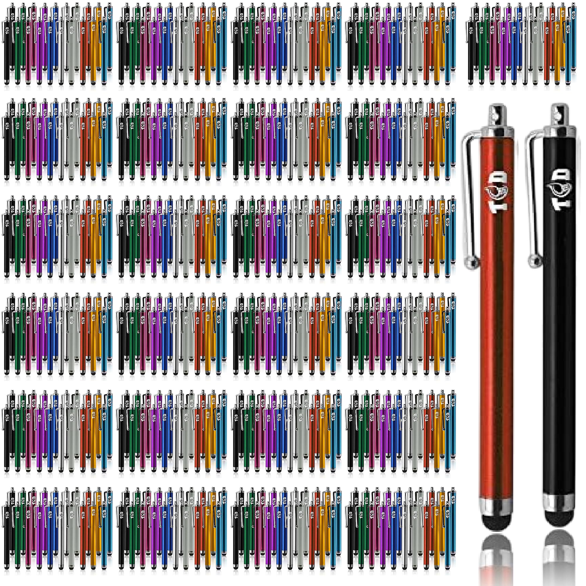 high precision stylus pen for ipad and tablets rubber tip bulk pack