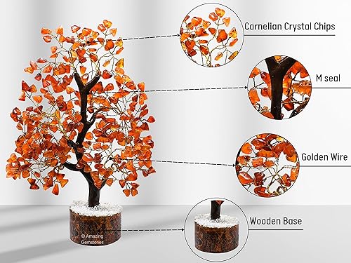 Vista 11 de Árbol de la vida de cristal curativo natural de piedra lunar blanca, Feng Shui, árbol de la vida de la fortuna para decoración del hogar