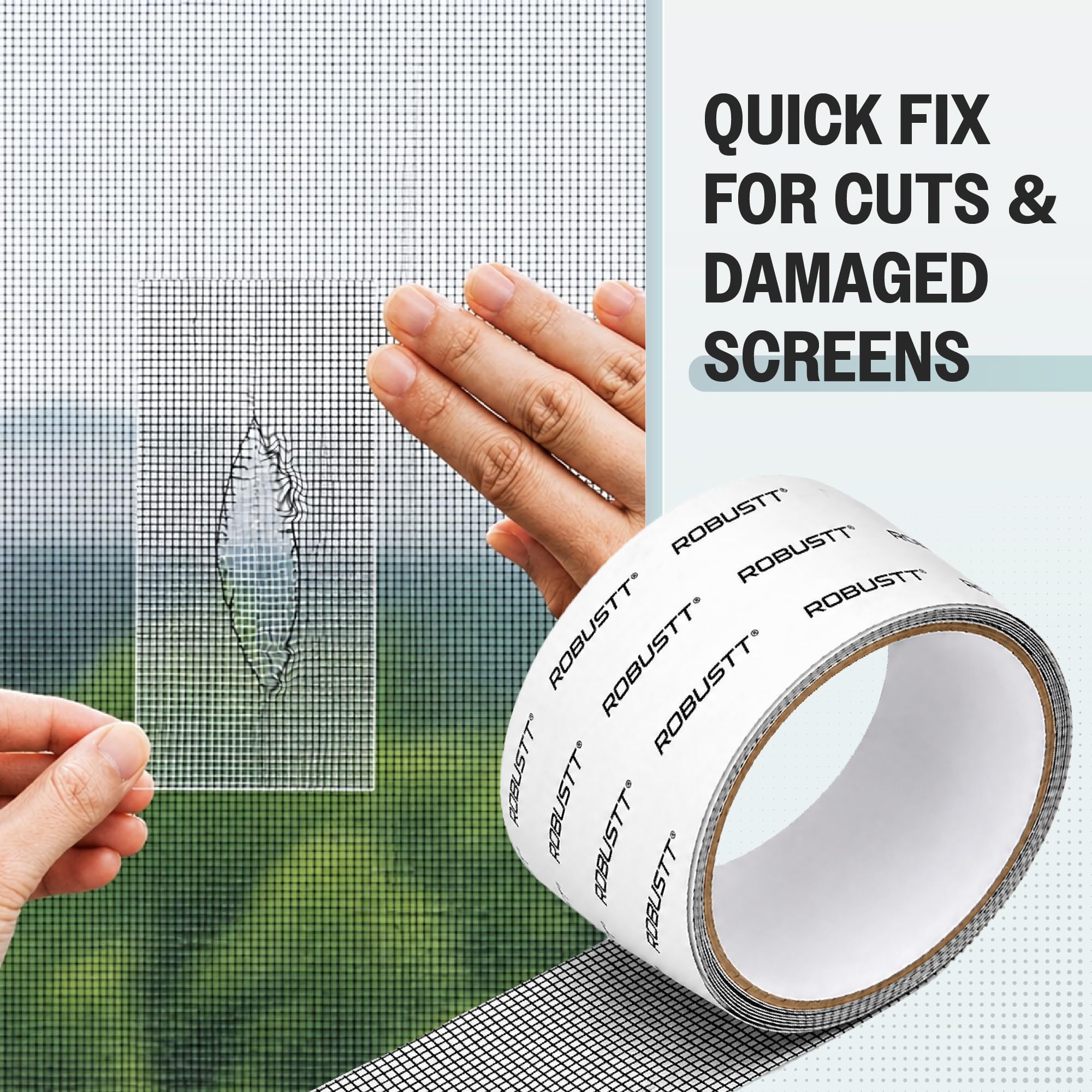 Window Screen Repair Tape - Fix Tears Fast -6 Window Screen Repair Tape - Fix Tears Fast -6