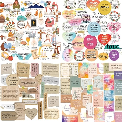 Más de 300 calcomanías cristianas inspiradoras, impermeables, con versículos bíblicos de Jesús para botellas de agua, pegatinas para laptops,