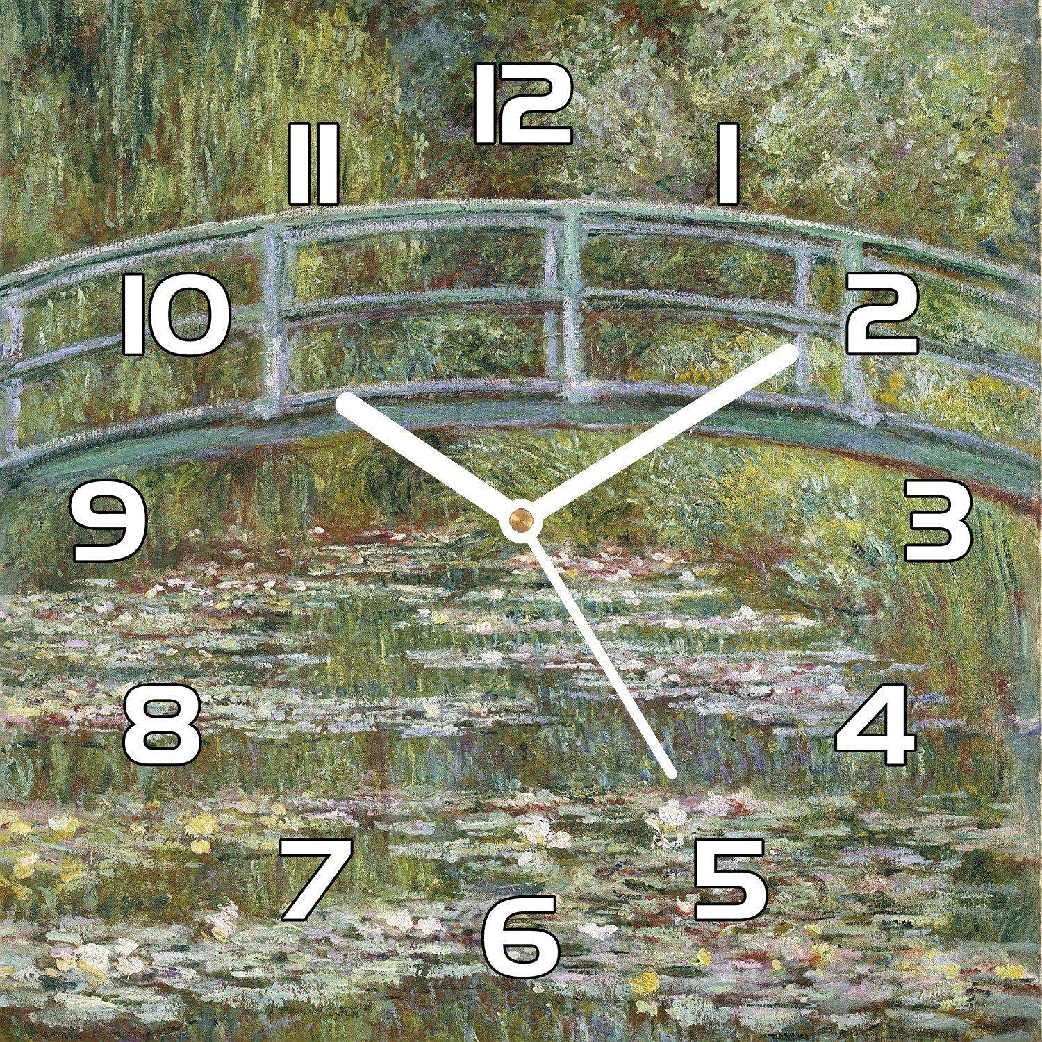 Horloge en verre 30x30 cm silencieuse et facile à nettoyer pour cuisine et salon moderne