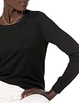 Amazon Essentials Chandail à col rond léger à manches longues pour femmes (Disponible en Plus Taille)