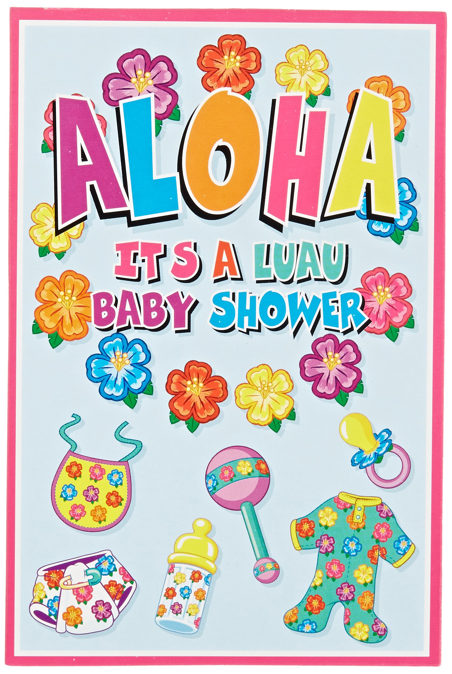 Invitations Hula Baby prêtes à envoyer pour inviter 8 personnes