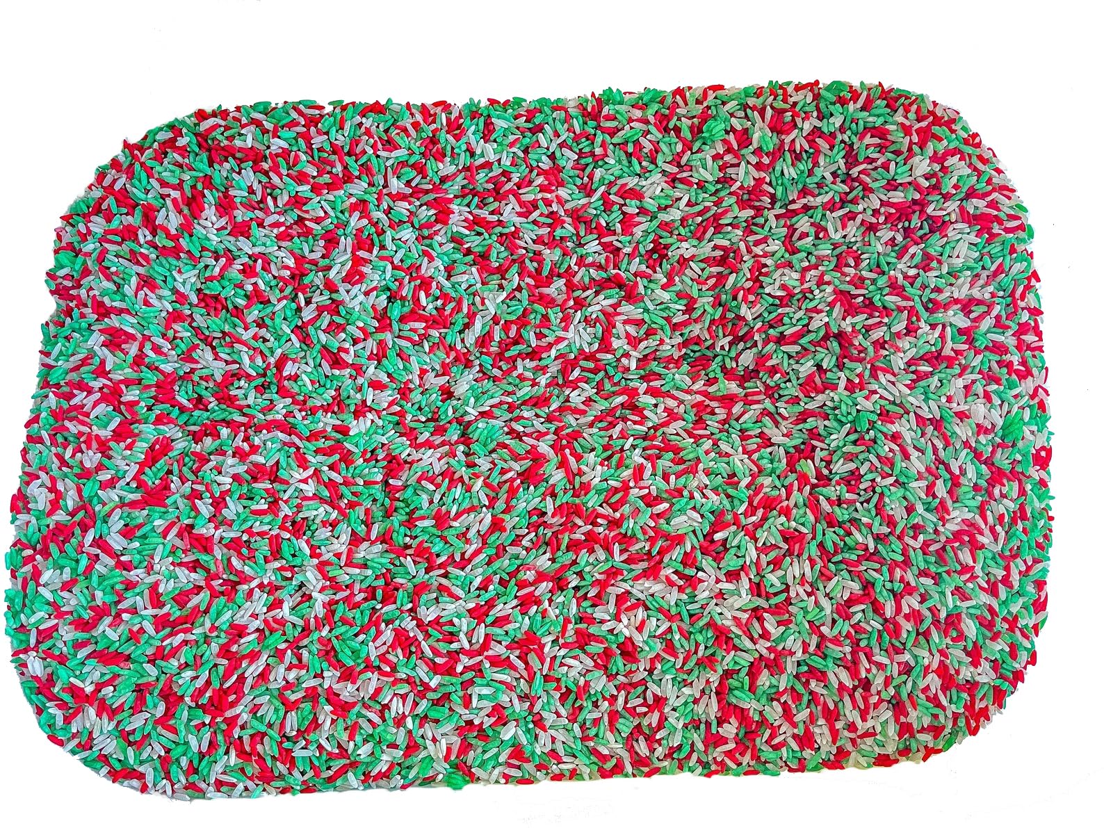 Sensory Bin Filler for Sensory Table - Colored Rice for Sensory Play (Christmas RGW)