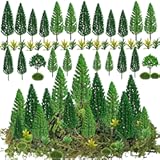 30 Pieces Model Trees Mixed 1.7-6 inch Fake Miniature Trees and Artificial Moss Rocks Diorama Architecture Mini Tress for Crafts Building Model Railway Scenery Landscape Supplies