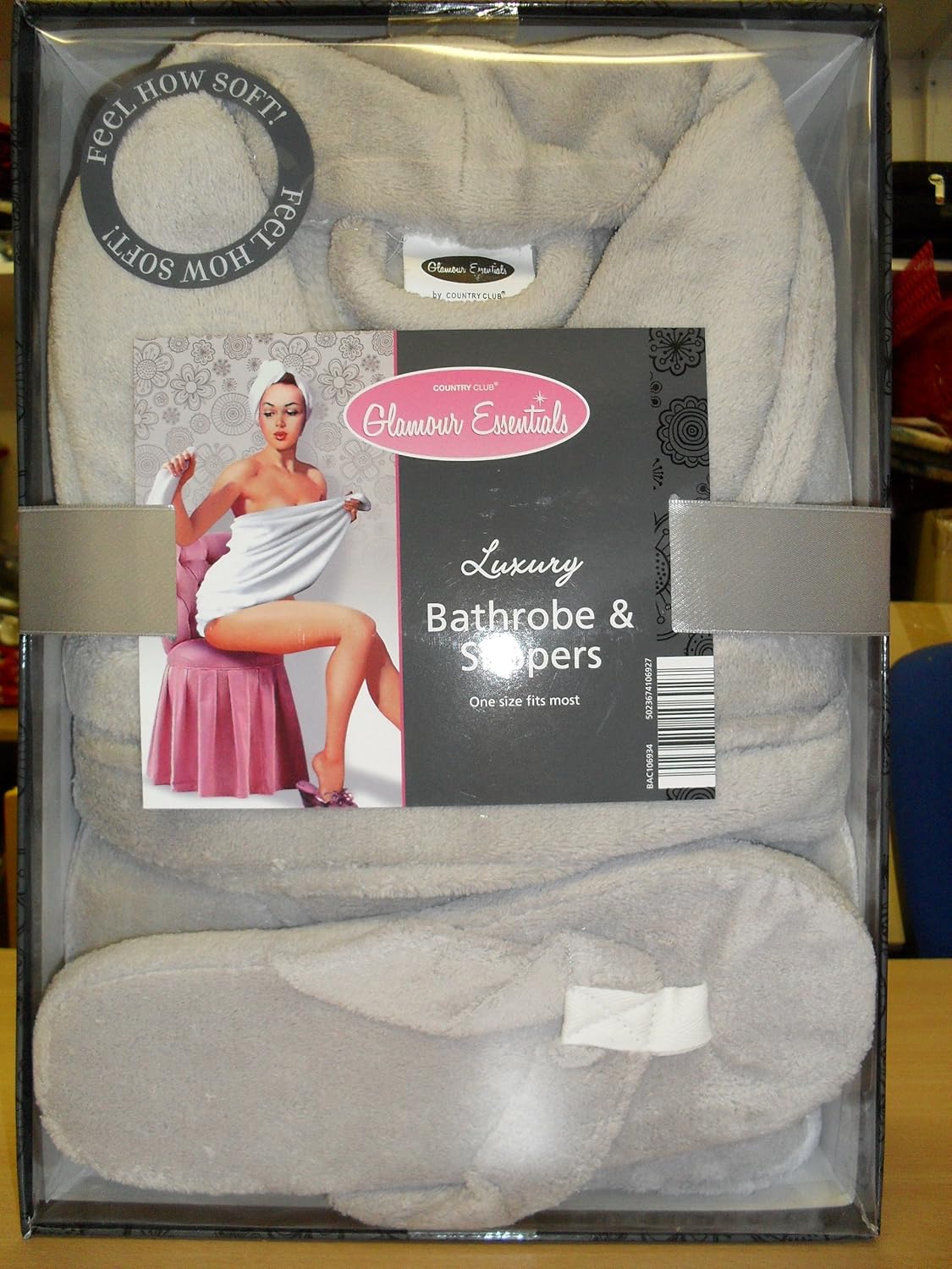 Luxury MicroFleece Bathrobe & Slipper Sets (Grey