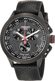 Mens T-Cycling Giro d'Italia 2022 Special Edition 316L Stainless Steel case with Black PVD Coating, Carbon Composite Quartz Watch, Black, Leather, 22 (T1354173705101)
