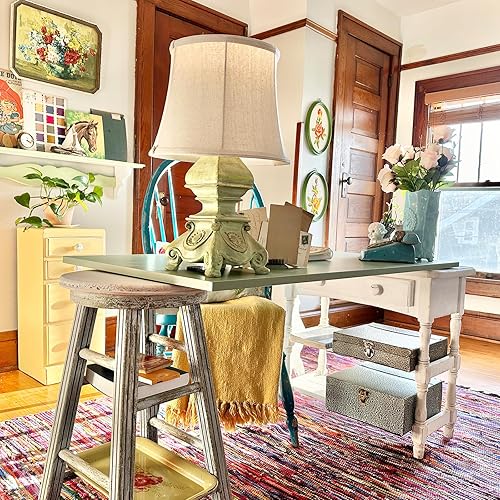 Miniatura 2 de Kaboon Mesa universal de 23.62 pulgadas de profundidad x 59.1 pulgadas de ancho, verde, mesa de madera de una pieza para escritorio de pie, encimera