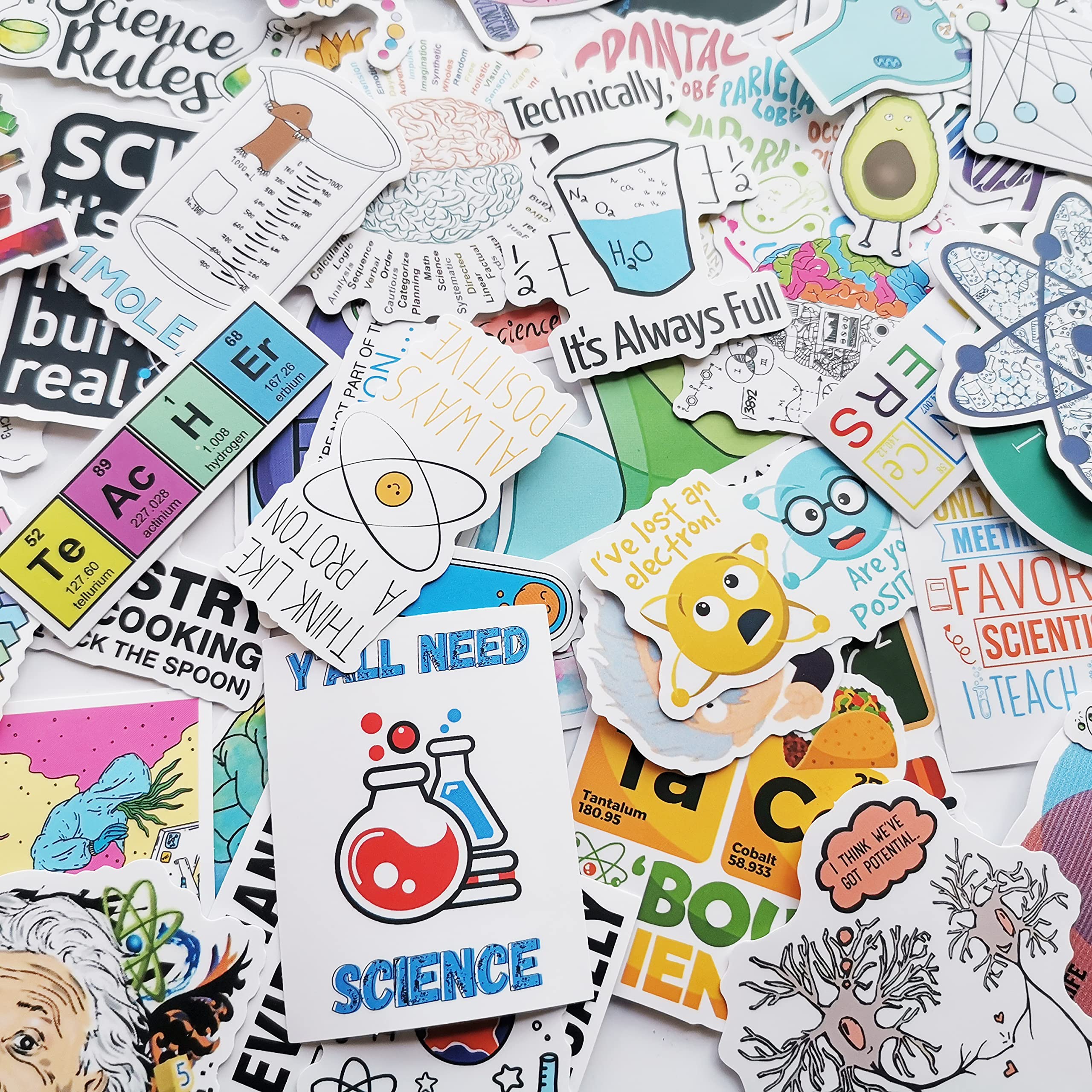 50 Pcs Glow In The Dark Science Stickers - Chemistry, Biology, Physics Decals For Laptop, Water Bottle, Notebook - Classroom & Teen Decor - View #3