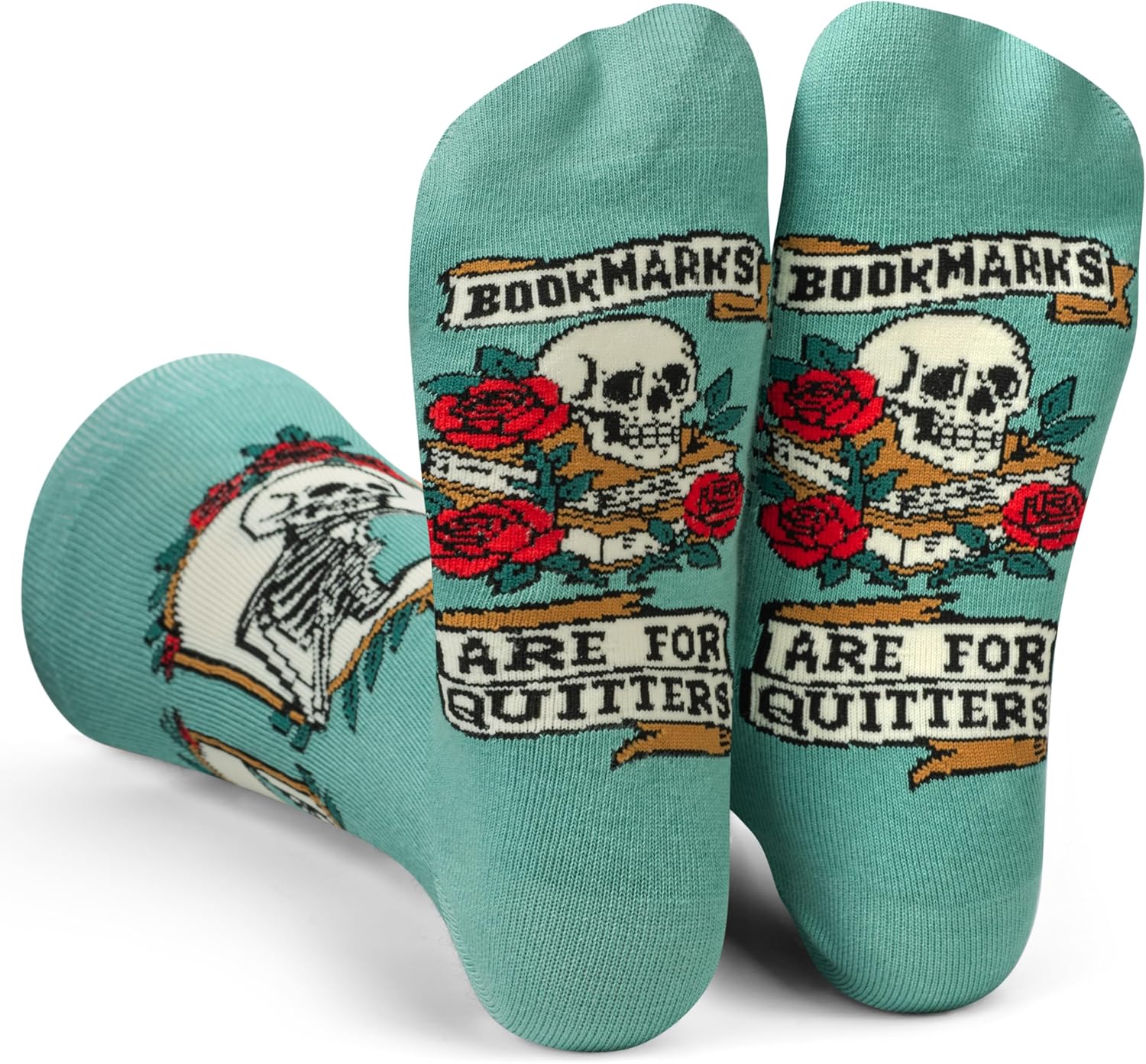 Lavley Book and Reading Socks - Cozy Funny Socks for Men and Women, Great Gift for Book Lover or Fun Everyday Wear