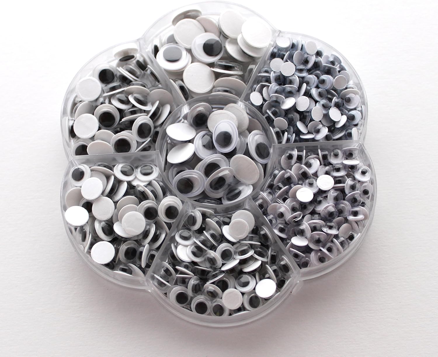 700 Pieces Black Mixed Wiggle Googly Eyes with Self-Adhesive DIY Scrapbooking Crafts Toy Accessories