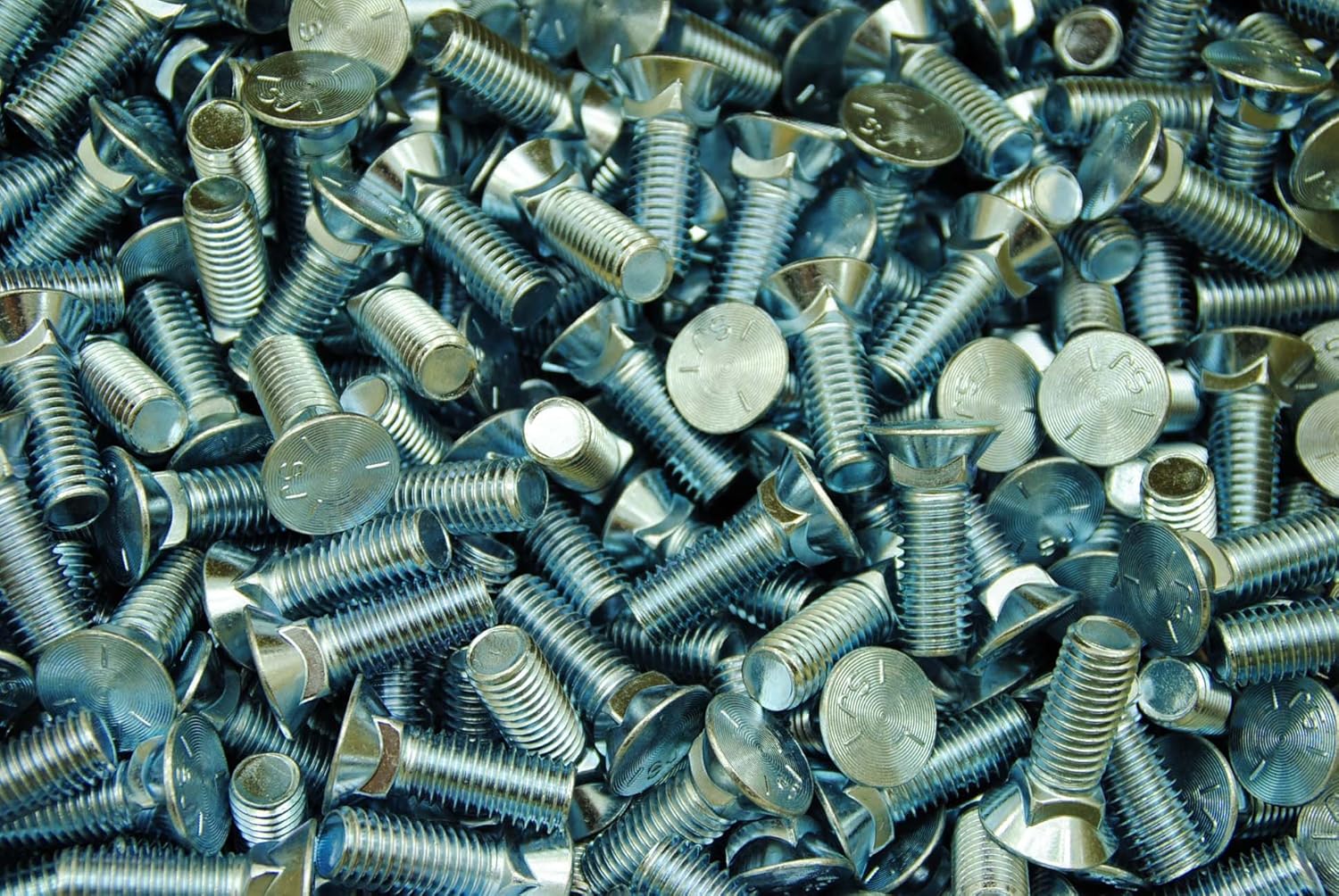 (60) Flat Head #3 Plow Bolt 1/2-13 x 1-1/2 Grade 5 Zinc Plated