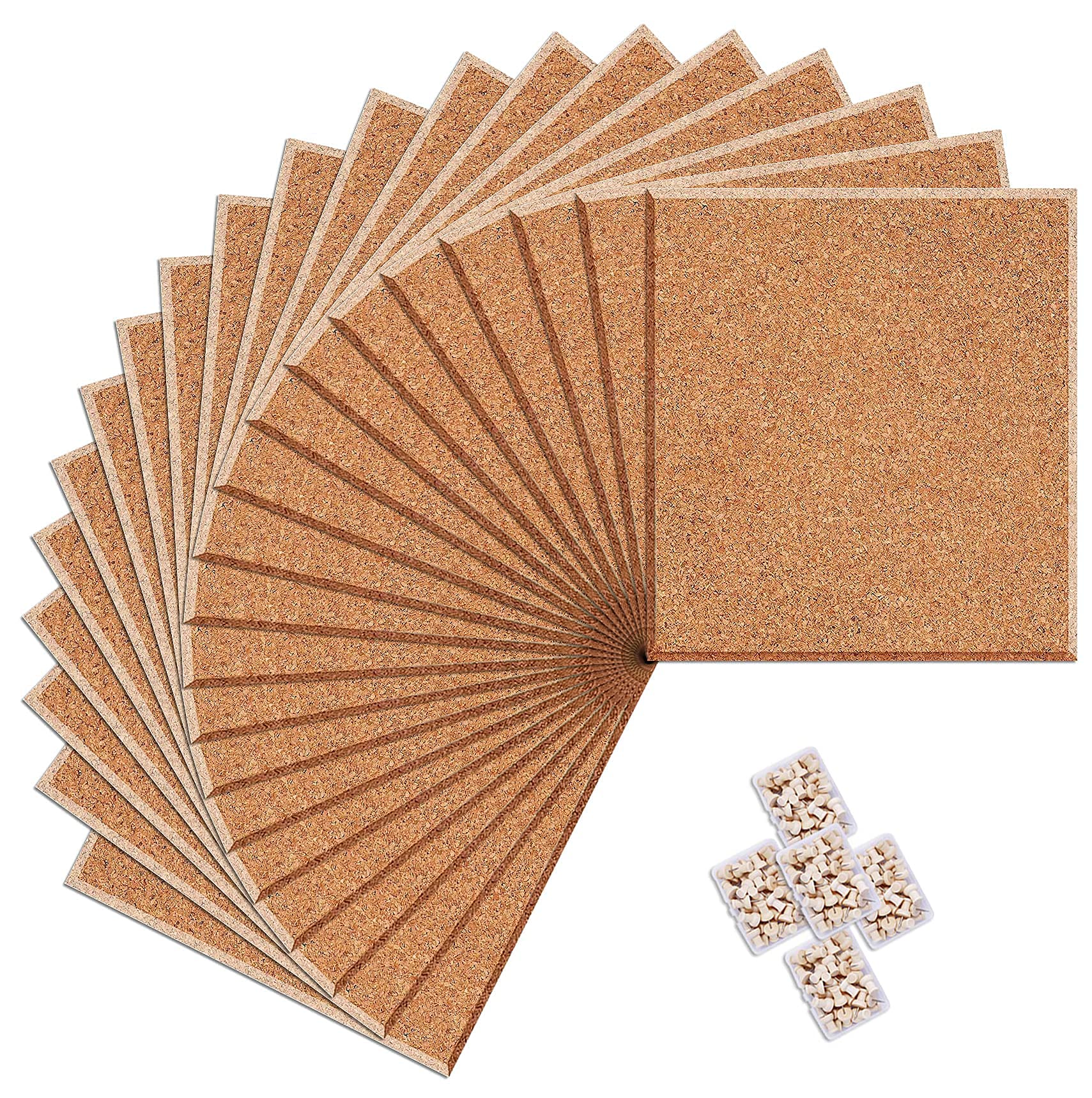 Buy B&Z Self Adhesive Sticky Cork Board Square Tiles Mini Wall Bulletin Boards Pin Message