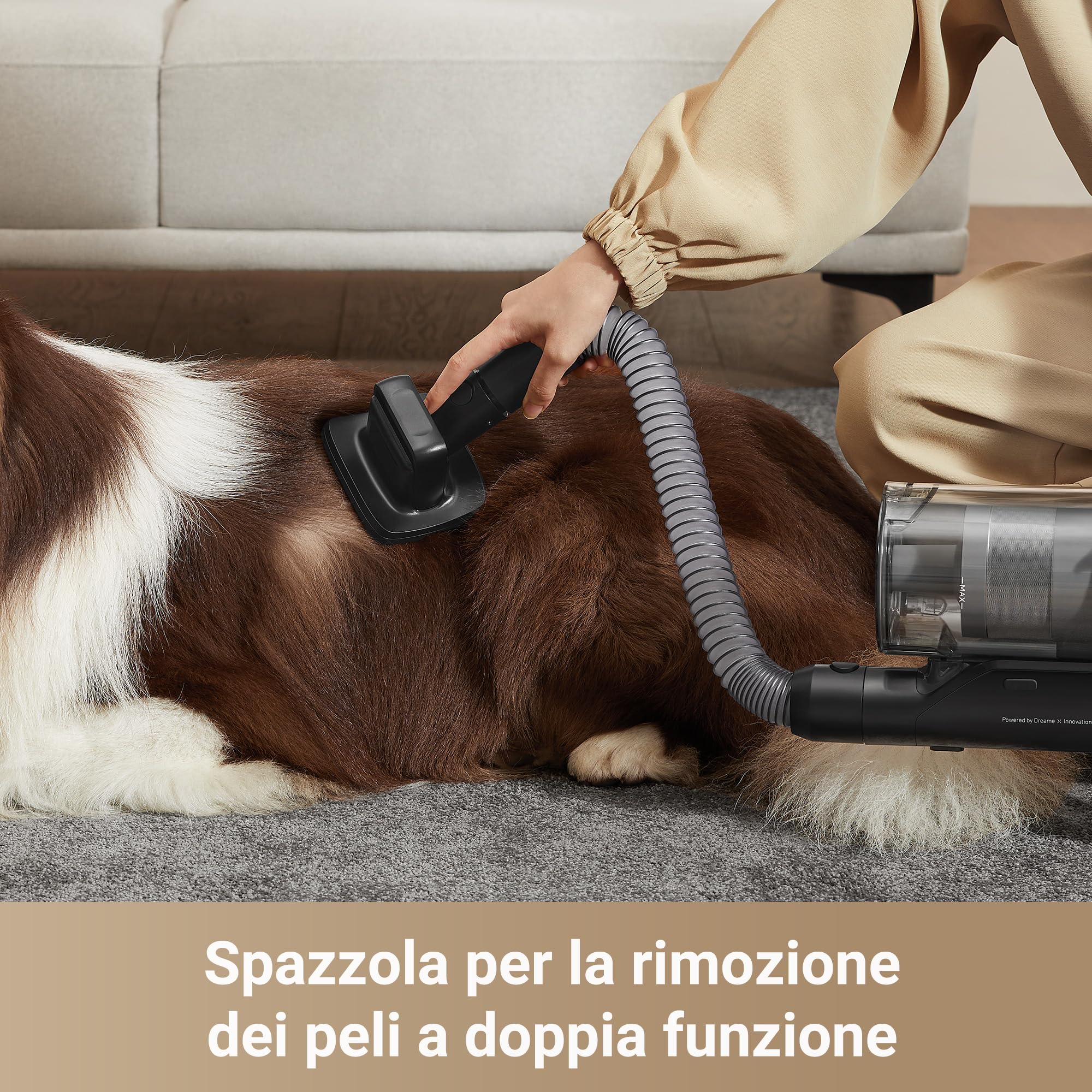 DREAME Z30 Aspirapolvere Senza Fili, Scopa Elettrica Senza Fili, Aspirazione da 28,000PA/310 AW, Autonomia 90 Min, Rilevamento Automatico Sporcizia, Regolazione Automatica dell'aspirazione