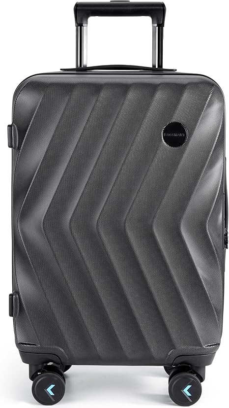 review BAGSMART Carry On Luggage, 100% PC Hardside Suitcase Airline Approved, 20 Inch Carryon Luggage with Spinner Wheels, Travel Luggage Hard Shell Lightweight Rolling Suitcases for Men Women,Black